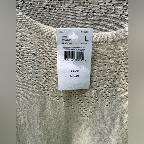 NWT Motherhood Maternity Aladdin Dress 100% Cotton Short Sleeve Lightweight SZ L - Picture 6 of 6